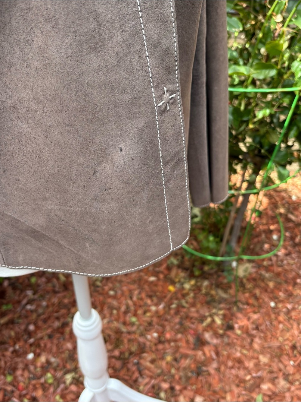 BCBG Max Azria Brown Suede Leather Western Shirt Jacket Size M - Picture 5 of 11